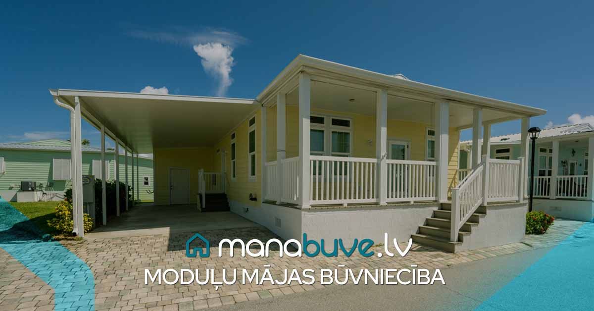 bilde moduļu mājas būvniecība