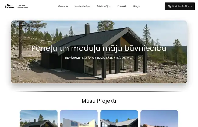 axohouse.eu ekrānšāviņš