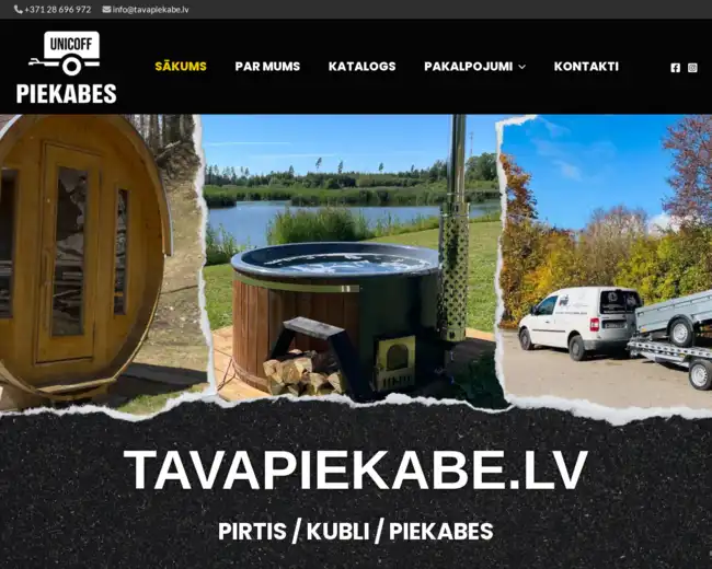 tavapiekabe.lv ekrānšāviņš